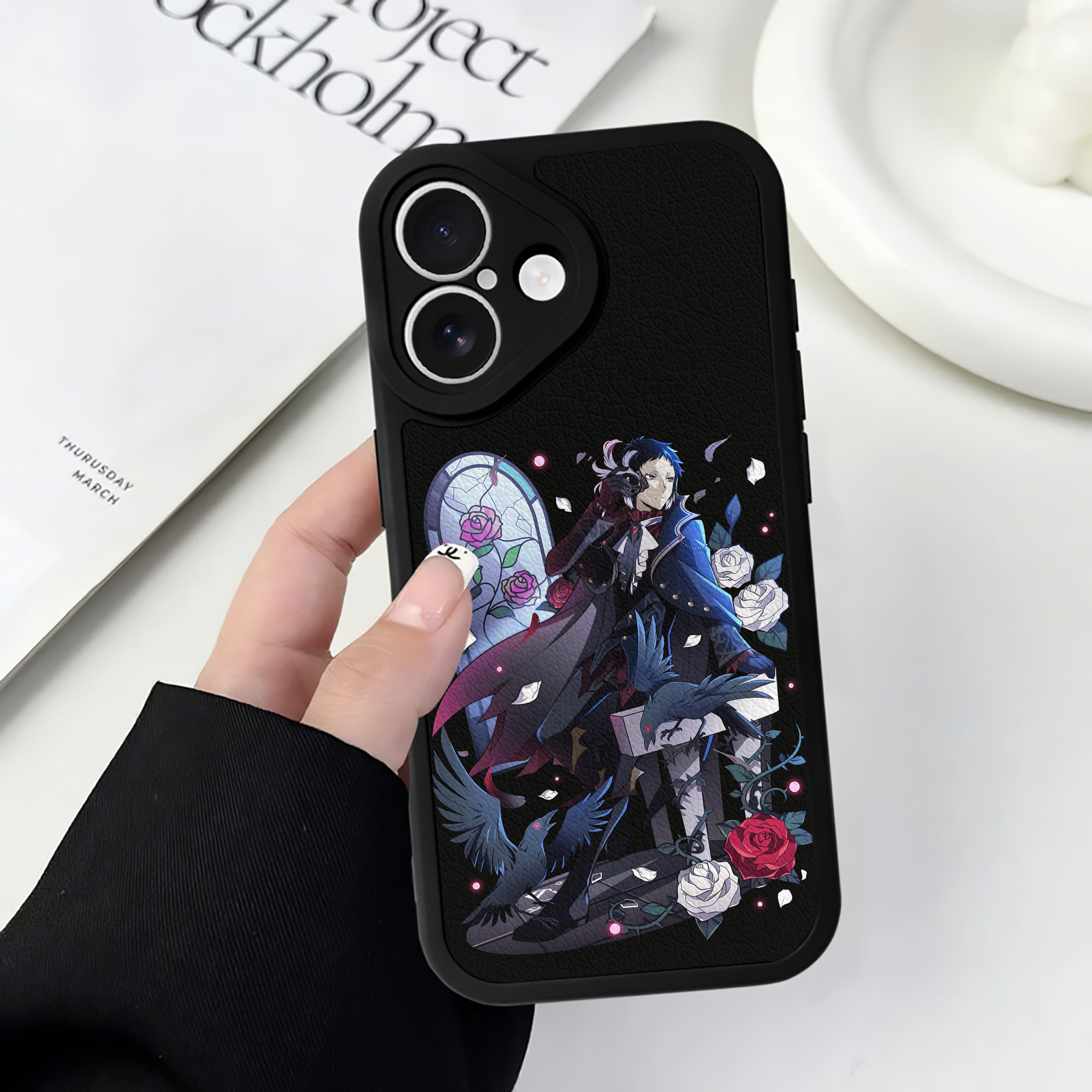（画像用） 文豪ストレイドッグス Bungo Stray Dogs 【iPhone 16シリーズ対応】シリコンスマホケース（レザー調） 材質：シリコン